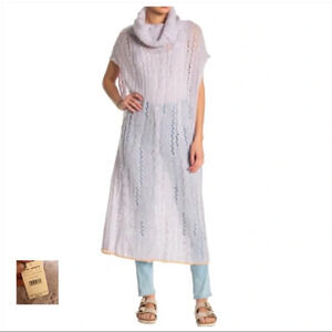 Free People NWT Sugar Cloud Combo Pirouette Knit Cowl Neck Tunic